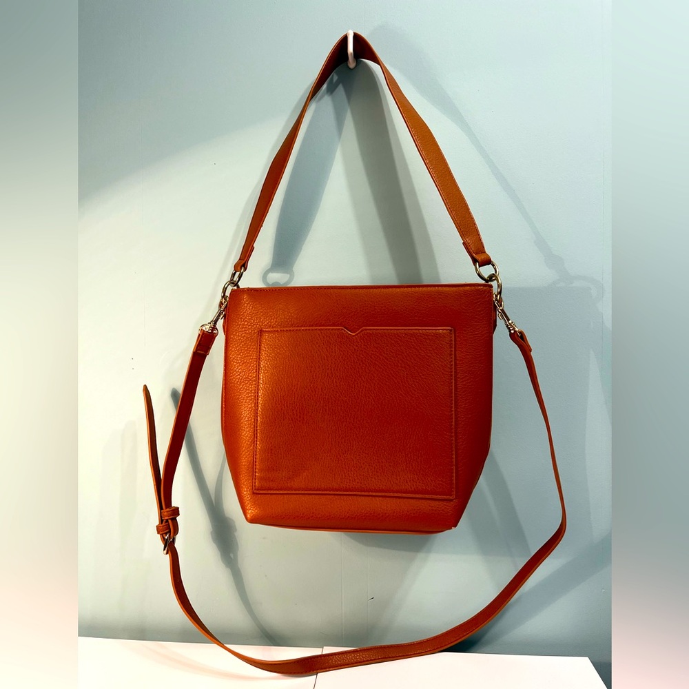 Old Navy Synthetic Leather Brown Tan Simple Purse